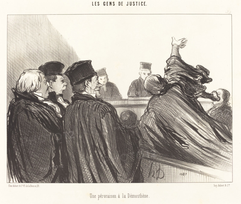Une péroraison à la Démosthène, 1847. Creator: Honore Daumier.