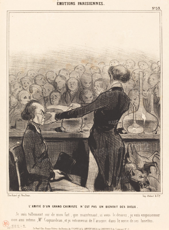 L'amitié d'un grand chimiste n'est pas un bienfait des dieux, 1841.  Creator: Honore Daumier.