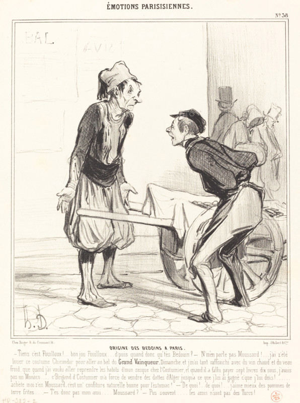 Origine des Bédoins à Paris, 1841. Creator: Honore Daumier.