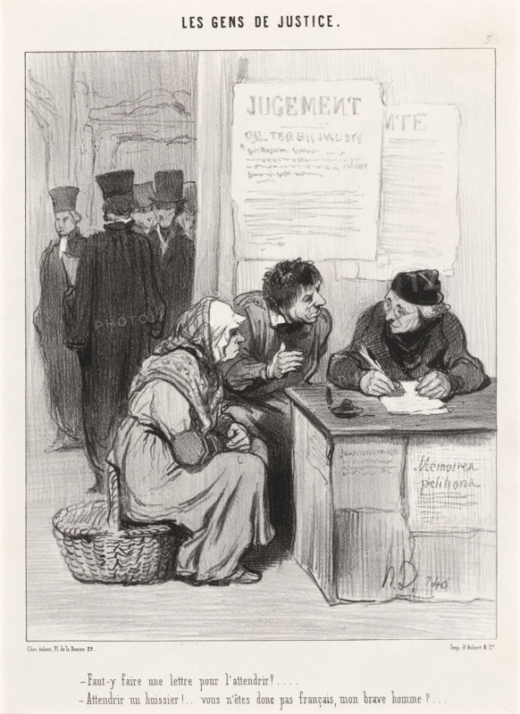 Faut-y faire une lettre pour l'attendrir?, 1845. Creator: Honore Daumier.