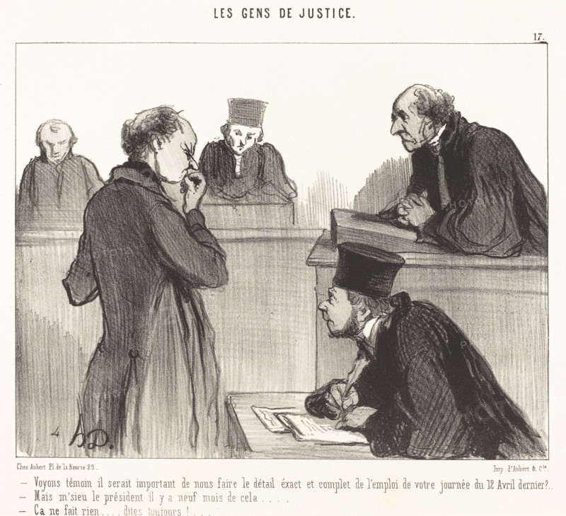 Voyons témoin il serait important de..., 1846. Creator: Honore Daumier.