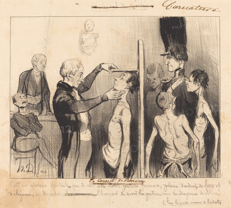 Le Conseil de Révision, 1842. Creator: Honore Daumier.