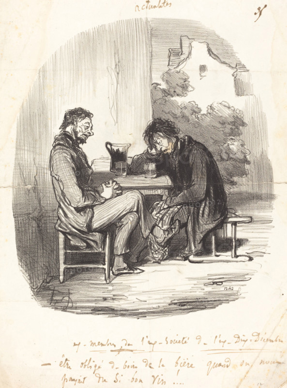 Ex-membres de l'ex-société de l'ex-Dix-décembre, 1850. Creator: Honore Daumier.