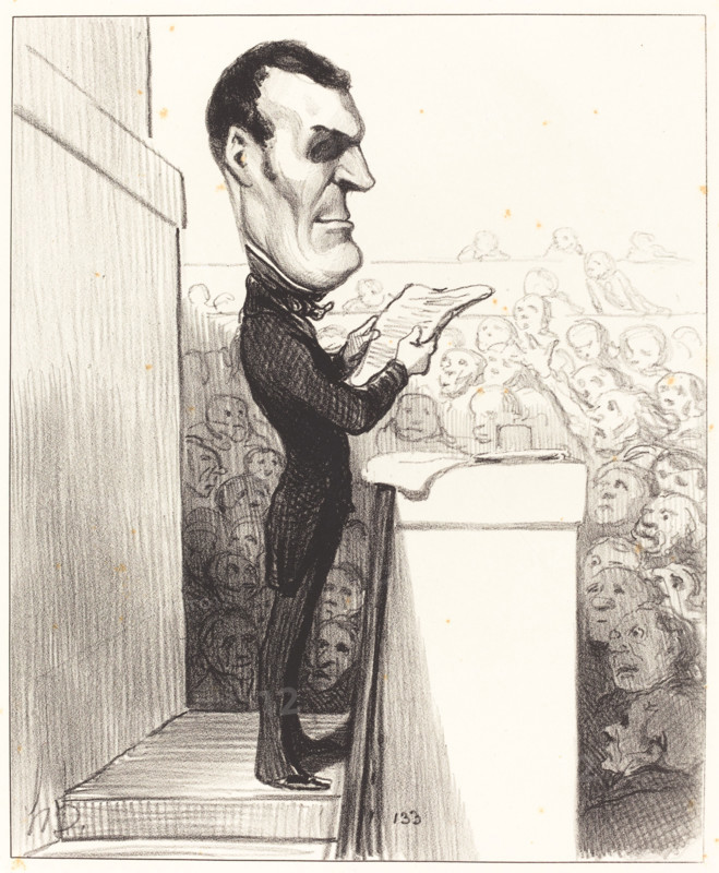 M.L.P.F. Esquirou de Parieu, 1850. Creator: Honore Daumier.