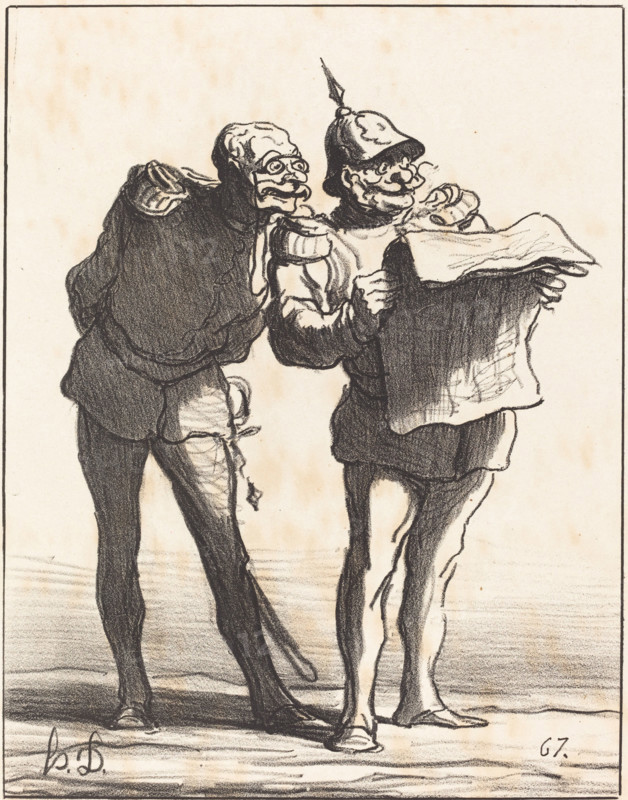 Décidément on ne peut pas..., 1870. Creator: Honore Daumier.