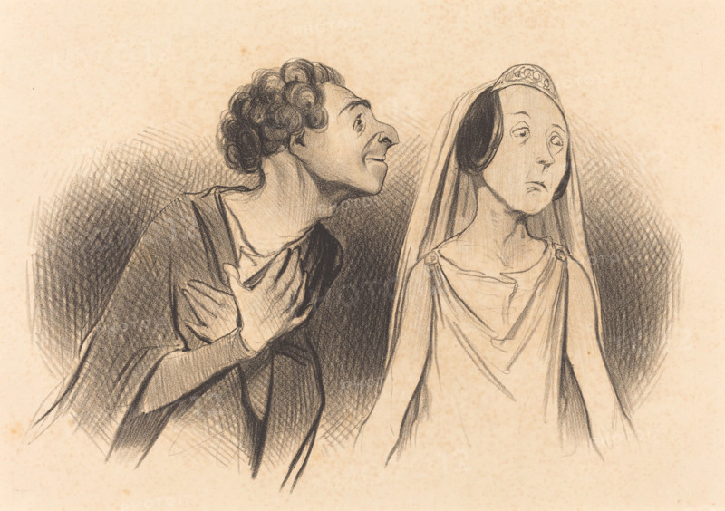 Je pars plus amoureux que je ne le fus jamais. (Bérénice), 1841.  Creator: Honore Daumier.