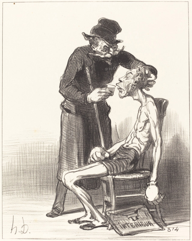 Un lutteur malheureux, 1851. Creator: Honore Daumier.