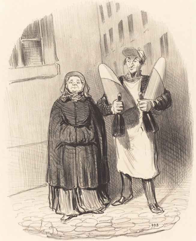 Madame Chapotard se disposant a faire ses confitures, 1852. Creator: Honore Daumier.