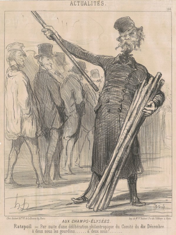Aux Champs-Elysées, July 12, 1851.  Creator: Honore Daumier.
