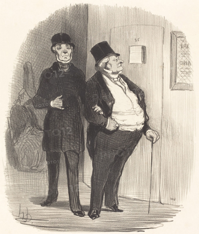Un jour de représentation à bénéfice..., 1852. Creator: Honore Daumier.