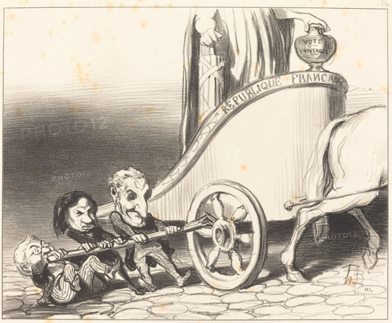 Ce char marchera toujours..., 1849. Creator: Honore Daumier.