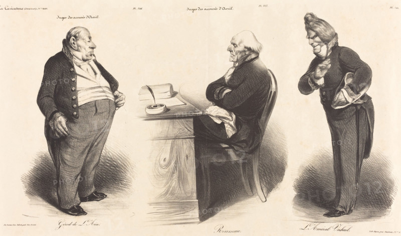Juges des accusés d'Avril, 1835. Creator: Honore Daumier.
