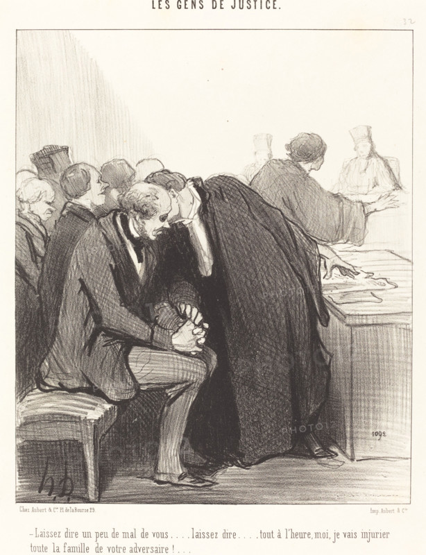 Laissez dire un peu de mal de vous..., 1847. Creator: Honore Daumier.