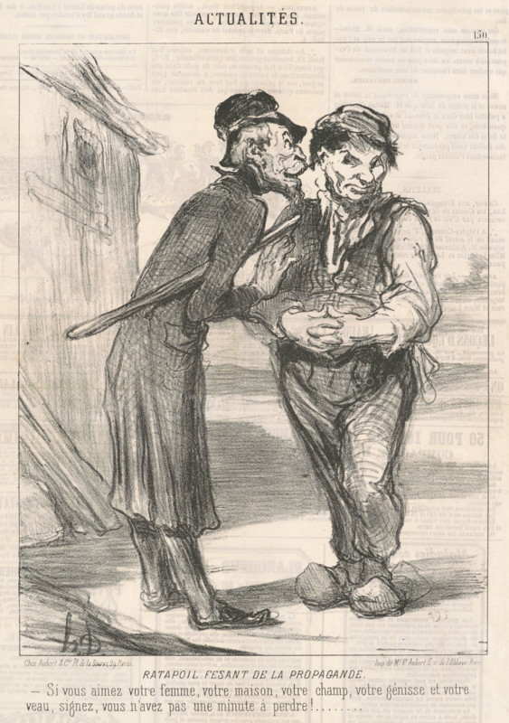 Ratapoil Fesant de la Propagande, June 19, 1851. Creator: Honore Daumier.