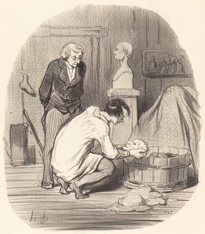 L'Artiste - Voilà qui est terminé!..., 1852. Creator: Honore Daumier.