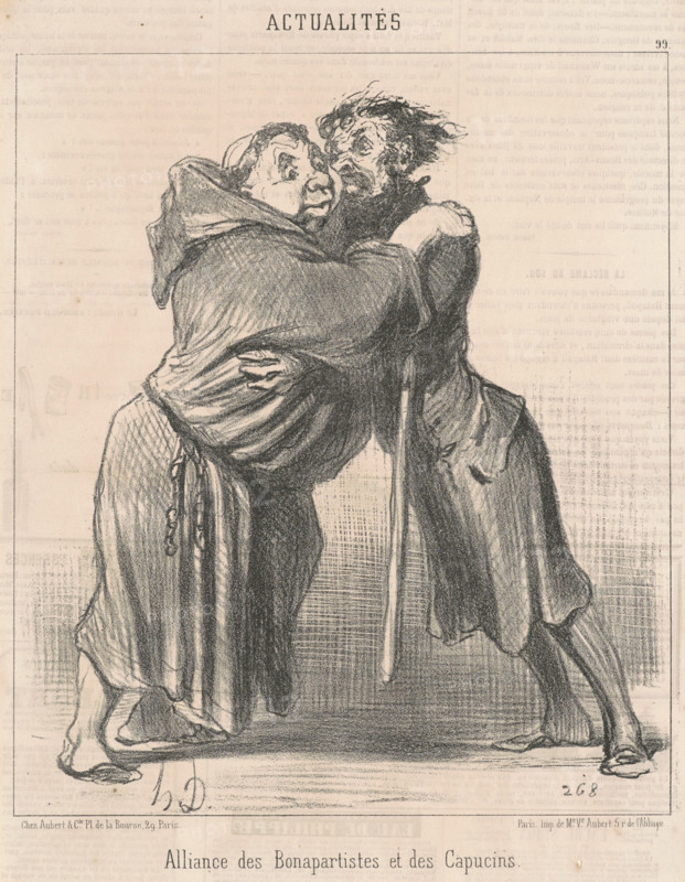 Alliance des Bonapartistes et des Capucins, c1851.  Creator: Honore Daumier.