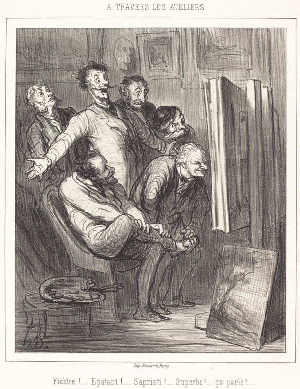 À travers les ateliers, 1862.  Creator: Honore Daumier.