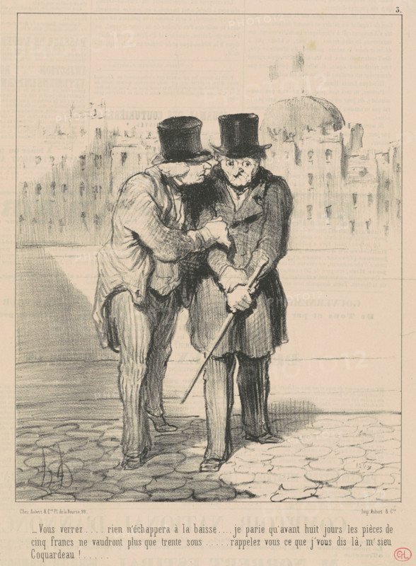 Vous verrez ... rien n'échappera à la baisse ..., 19th century.  Creator: Honore Daumier.