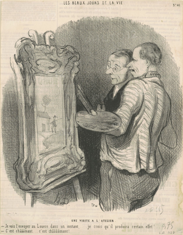 Une visite à l'atelier, c1845. Creator: Honore Daumier.