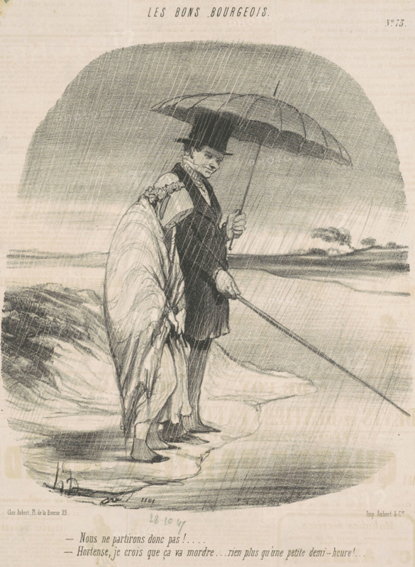 Nous ne partirons donc pas!...October 28, 1847.  Creator: Honore Daumier.