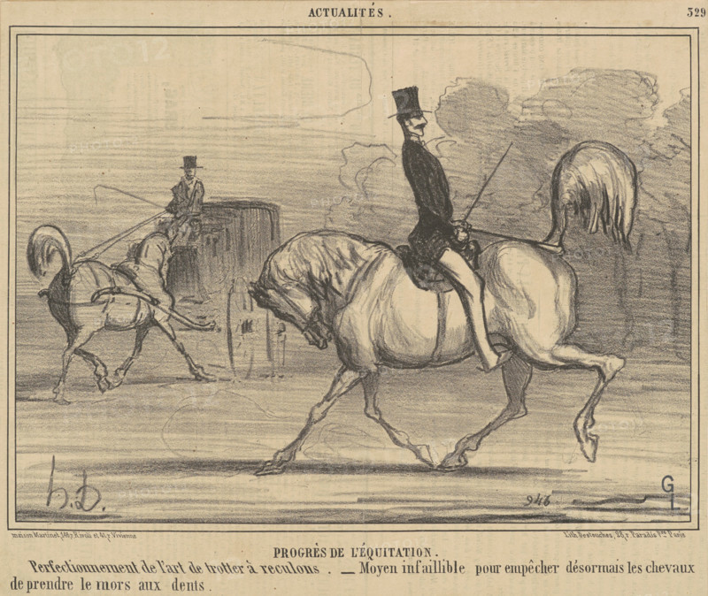 Progrès de l'équitation, 1856.  Creator: Honore Daumier.