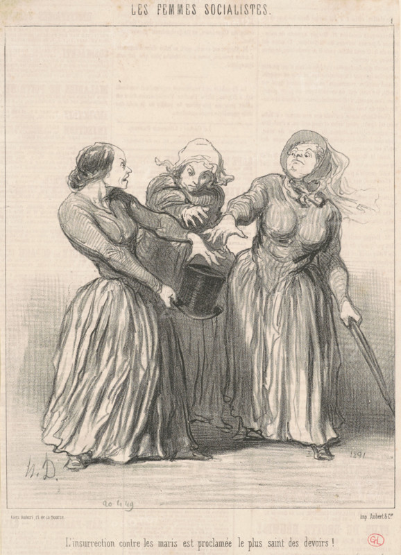 L'insurrection contre les maris est proclamée le plus saint des devoirs!, c1849. Creator: Honore Daumier.