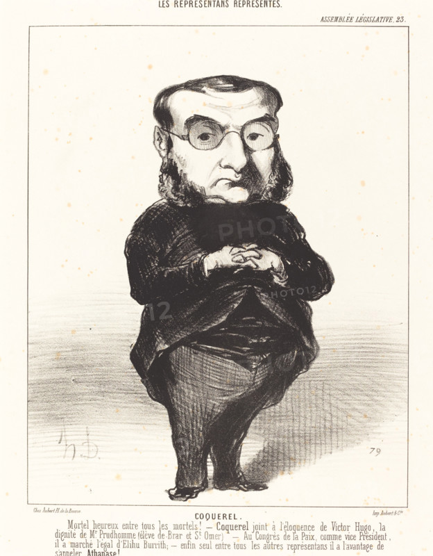 Coquerel, 1849. Creator: Honore Daumier.