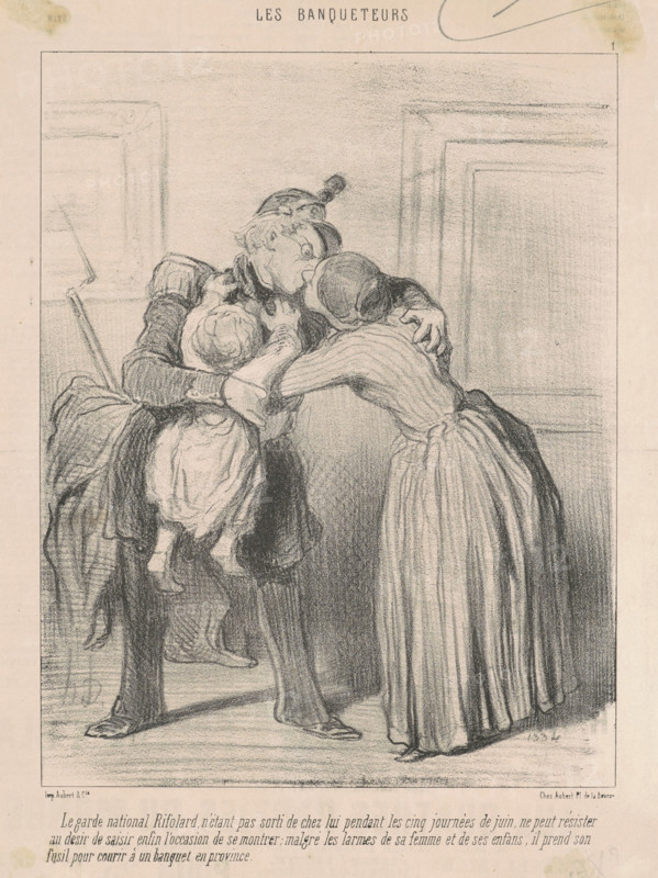 Le garde national Rifolard ..., 1848. Creator: Honore Daumier.
