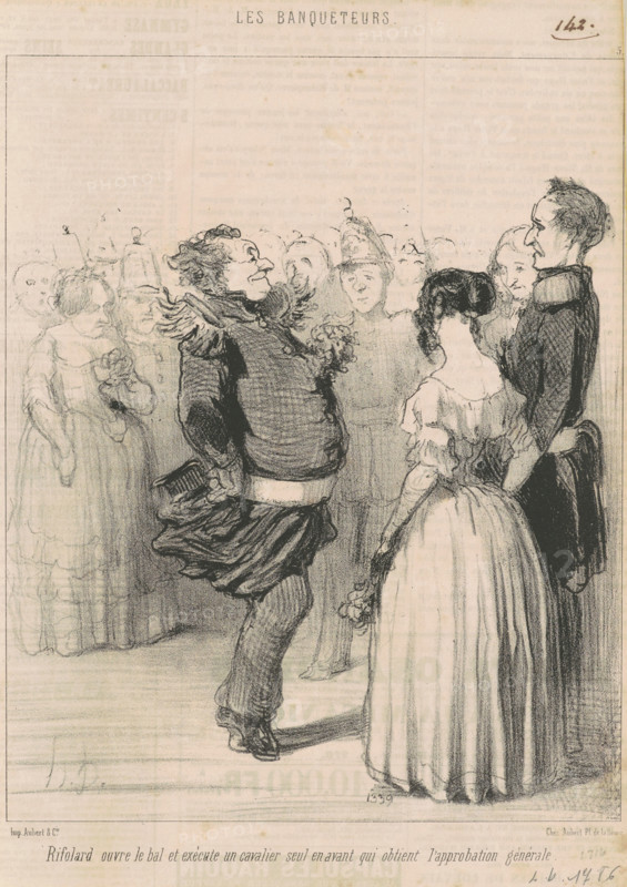 Rifolard ouvre le bal ..., c1848.  Creator: Honore Daumier.