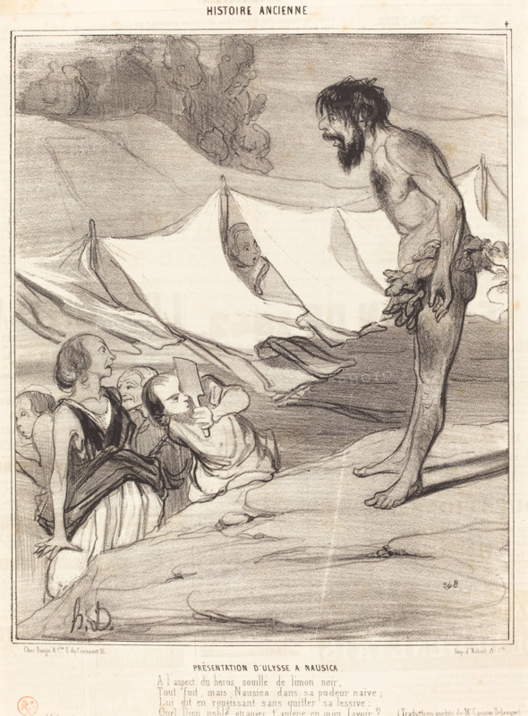 Présentation d'Ulysse a Nausica, 1842. Creator: Honore Daumier.