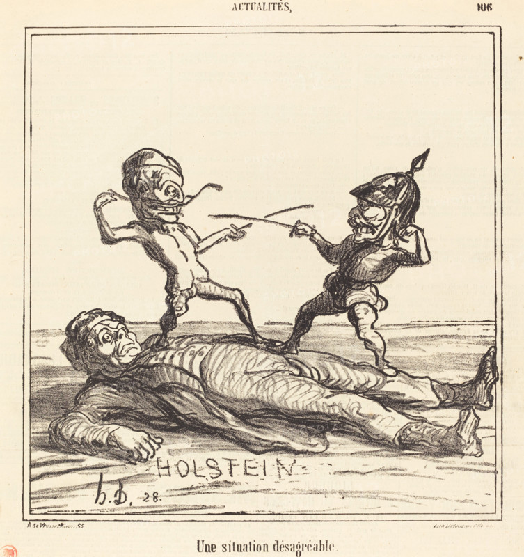 Une situation désagréable, 1866. Creator: Honore Daumier.