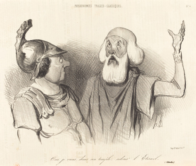 Oui je viens, dans son temple adorer L'Eternel. (Athalie), 1841. Creator: Honore Daumier.