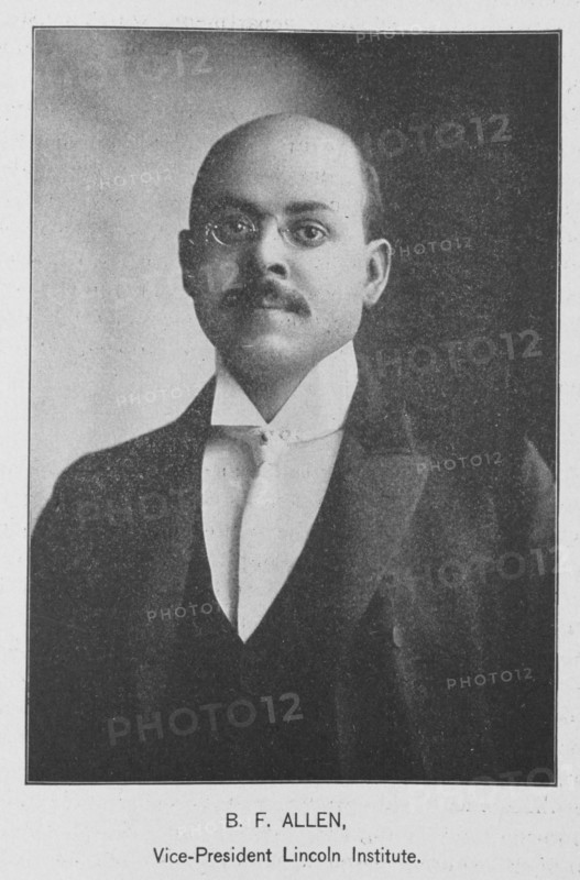 B. F. Allen; Vice-President Lincoln Institute, 1902. Creator: Unknown.