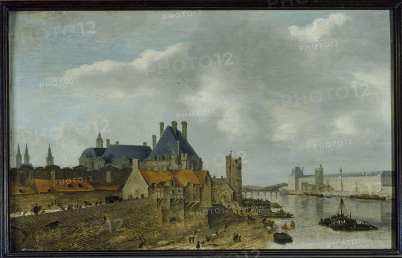The Petit Nesle district with the Hôtel de Nevers, 1637. Creator: Abraham de Verwer.