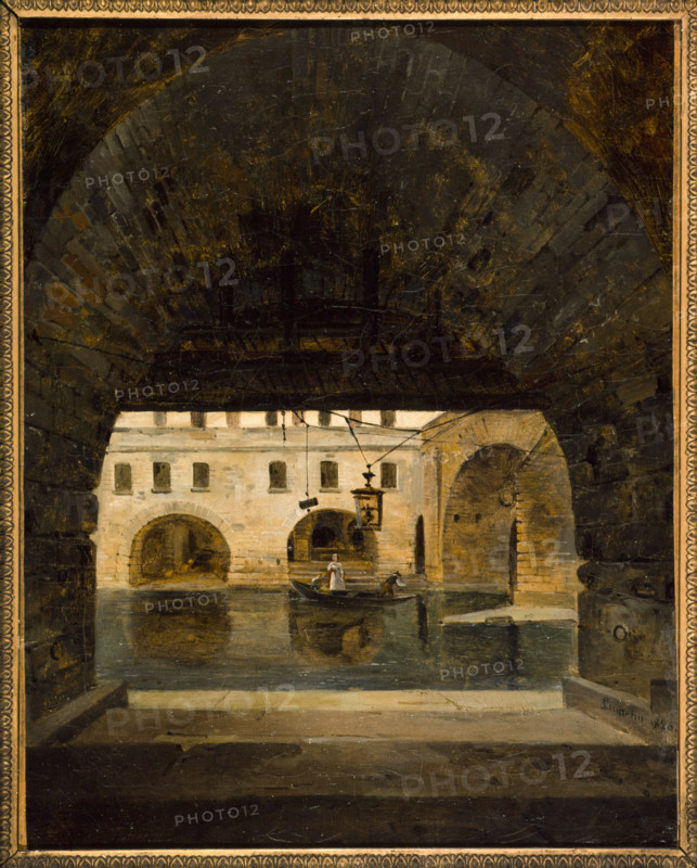 The vaults of Hotel-Dieu, 1826. Creator: Alexandre Pau de Saint-Martin.