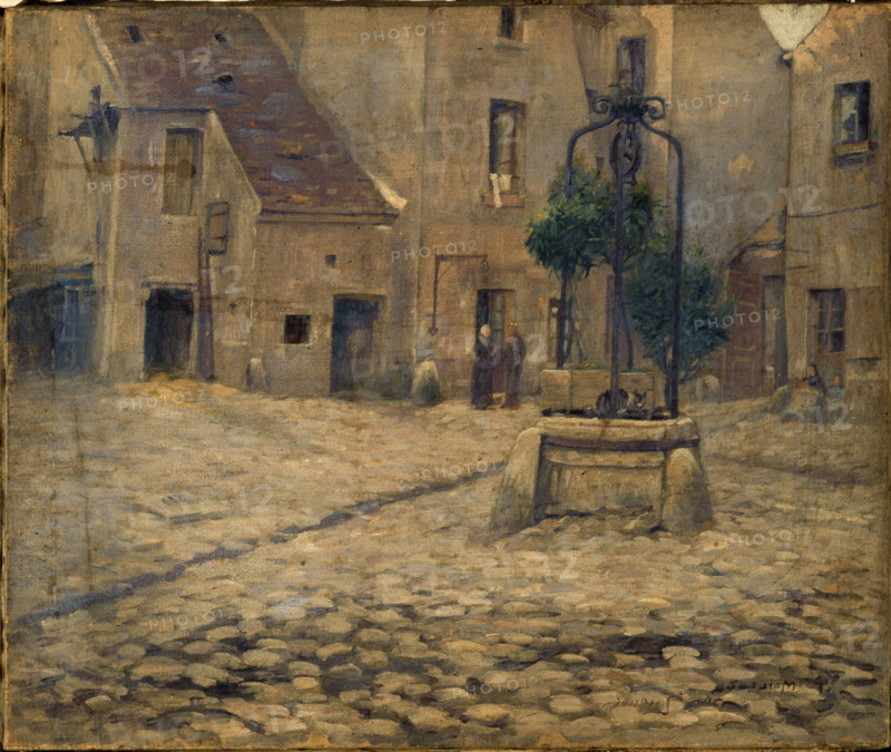Courtyard of the Hotel Saint-Adrien, 264, rue Saint-Jacques, c1902. Creator: Fernand Maillaud.