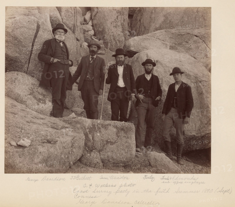 Portrait-Davidson, Gilbert, Winston, Finley, Edmonds, 1890. Creator: Carleton Emmons Watkins.