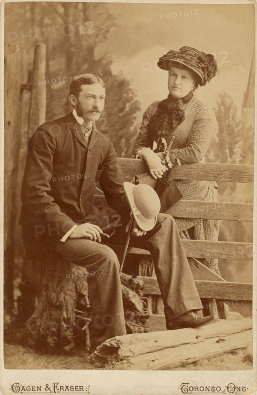 Portrait of a Canadian couple, about 1885. Creator: Gagen & Fraser.