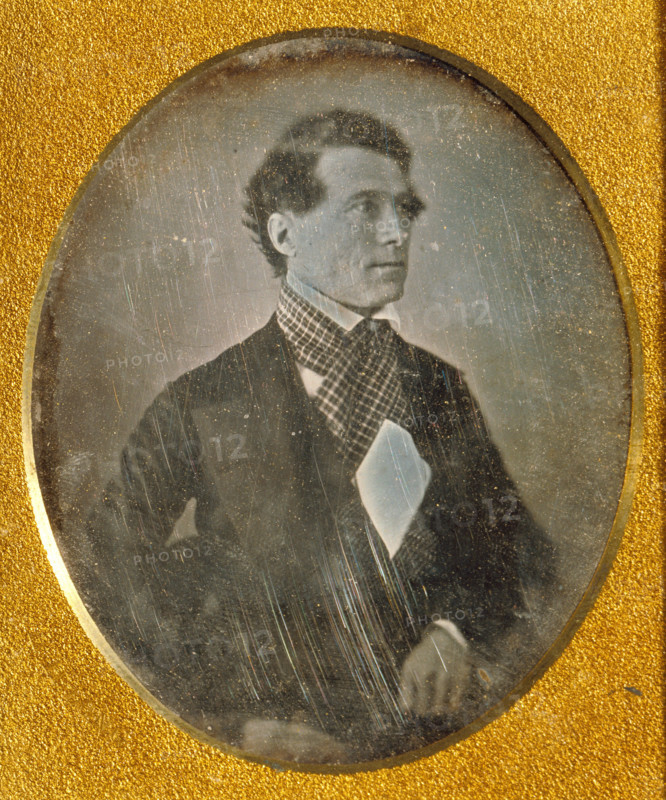 Portrait of a man/Attributed Portrait of President Franklin Pierce, about 1842. Creator: Horatio H Long.