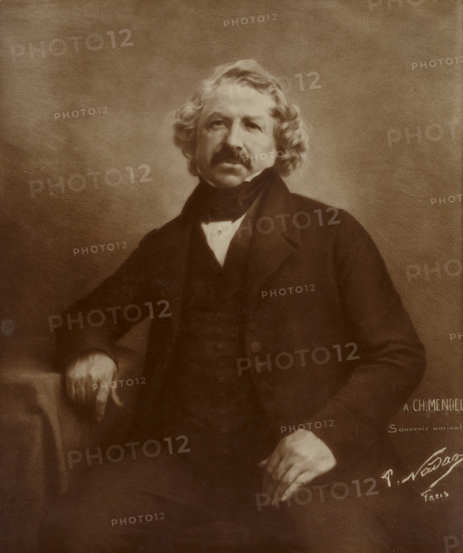 Portrait of Daguerre, negative 1844; print about 1875-1890. Creator: Nadar.