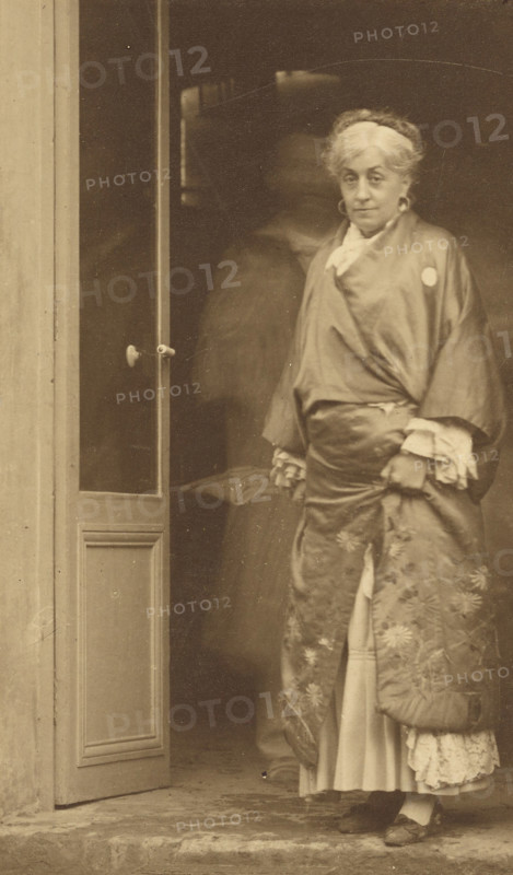 Mme Ernestine Nadar in a kimono, 1880-1885. Creator: Nadar.