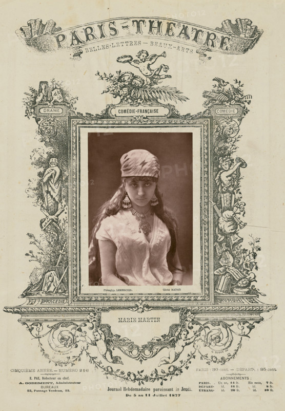 Marie Martin Comedie-Francaise, 1877. Creator: Paul Nadar.