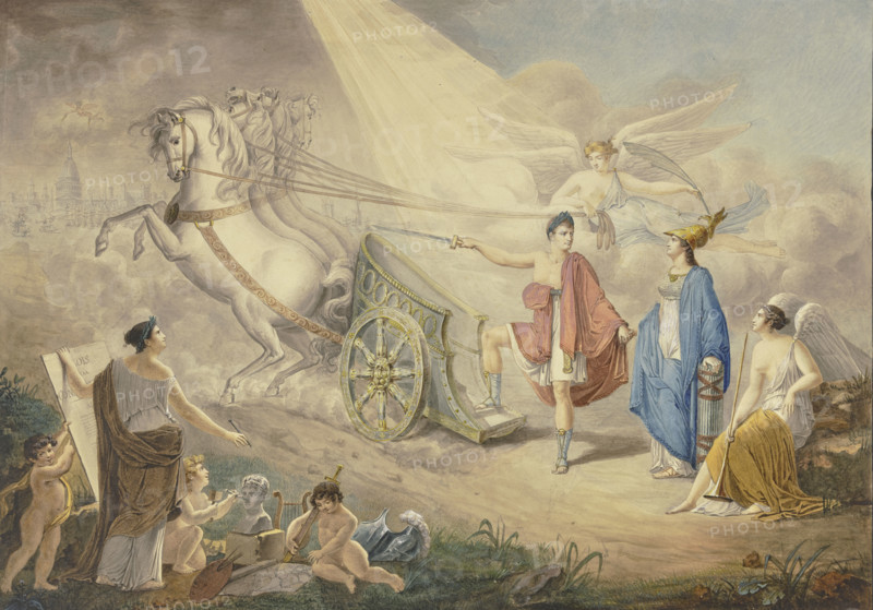 Allegory of the Confederation of the Rhine..., early 19th century. Creator: Charles Johannot.