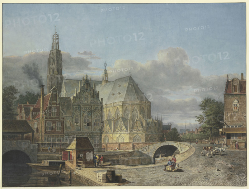 View of a Netherlandish City, 1790. Creator: Johannes Huibert Prins.