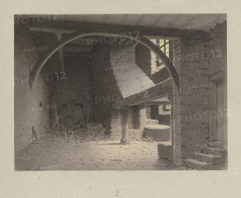 Kitchen of the former Benedictine Abbey of Seligenstadt, 1890. Creator: Carl Theodor Reiffenstein.