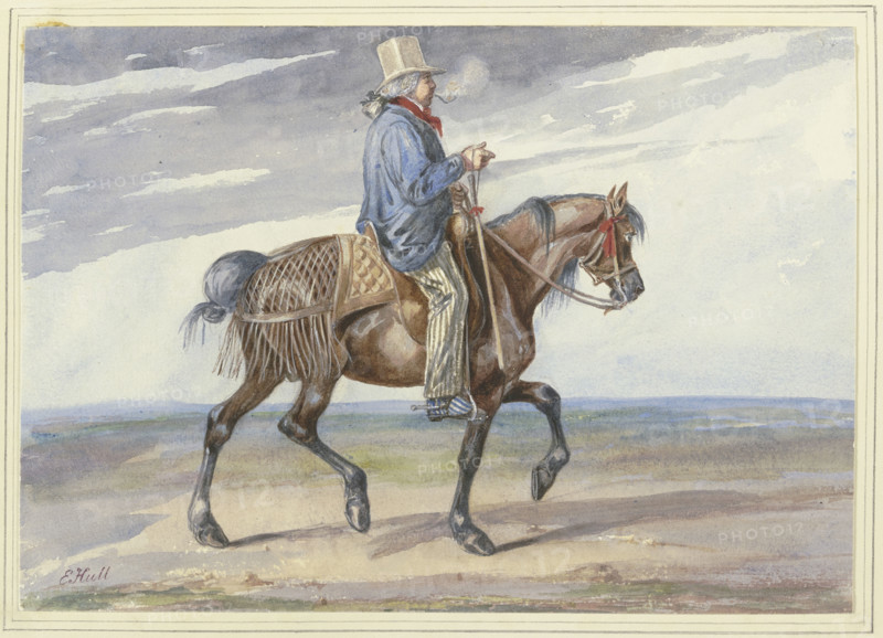Farmer on horseback, 19th century. Creator: Edward Hull.