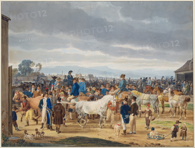 Horse market, 1802. Creator: Wilhelm von Kobell.