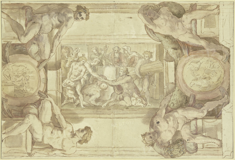 The Sacrifice of Noah, mid-17th century.  Creator: Andrea Sacchi ?.