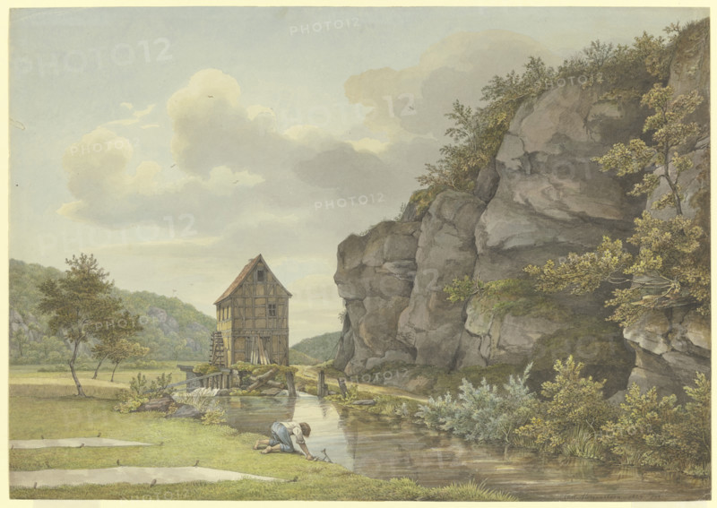Sawmill near Eppstein (Lorsbach Valley), 1829. Creator: Carl Morgenstern.