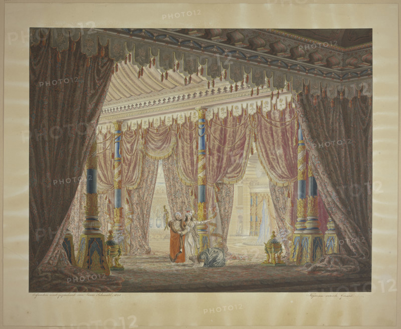 Oriental hall, 1831. Creator: Ludwig Daniel Philipp Schmidt.